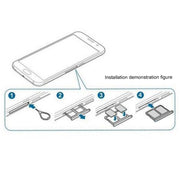 For Galaxy S6 2 SIM Card Tray (Silver)