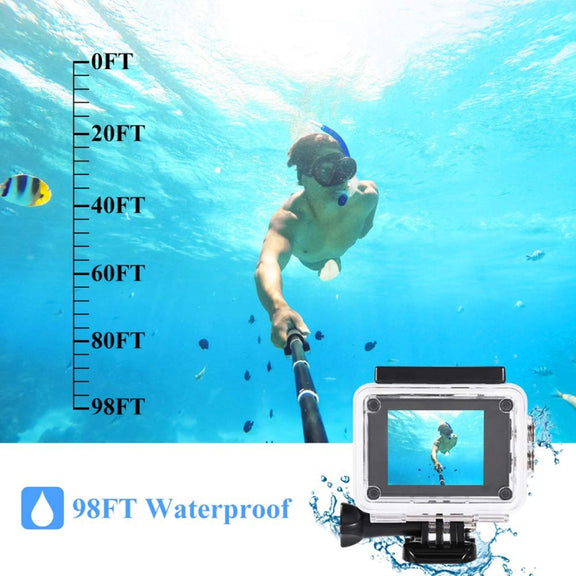 SJ4000 Full HD 1080P 2.0 inch LCD Sports Camcorder DV with Water-resistant Case, Generalplus 6624, 30m Depth Water-resistant(White)