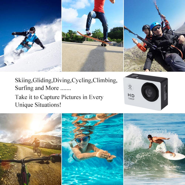 SJ4000 Full HD 1080P 2.0 inch LCD Sports Camcorder DV with Water-resistant Case, Generalplus 6624, 30m Depth Water-resistant(White)