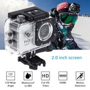 SJ4000 Full HD 1080P 2.0 inch LCD Sports Camcorder DV with Water-resistant Case, Generalplus 6624, 30m Depth Water-resistant(White)