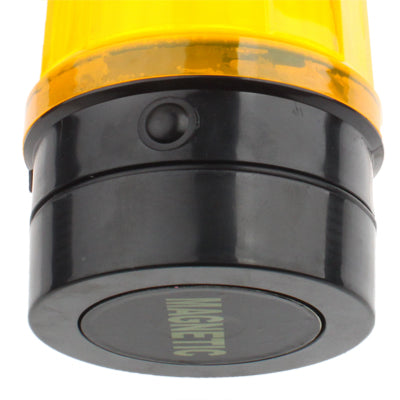 6-LED Flash Strobe Warning Light for Auto Car with Strong Magnetic Base (Yellow + Black)