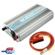 2000W DC 12V to AC 220V Car Power Inverter with USB Port & Booster Cable