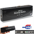 Hi-speed USB 2.0 Docking Station with 8 Ports (2xUSB 2.0 + PS2 Mouse + PS2 Keyboard + RS232 + DB25 + LAN + Upstream),Black(Black) - USB 2.0 HUB by PMC TechLife | Online Shopping South Africa | PMC TechLife | Buy Now Pay Later Mobicred