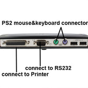 Hi-speed USB 2.0 Docking Station with 8 Ports (2xUSB 2.0 + PS2 Mouse + PS2 Keyboard + RS232 + DB25 + LAN + Upstream),Black(Black)