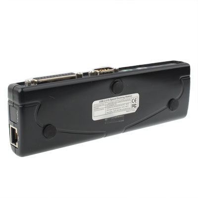 Hi-speed USB 2.0 Docking Station with 8 Ports (2xUSB 2.0 + PS2 Mouse + PS2 Keyboard + RS232 + DB25 + LAN + Upstream),Black(Black)