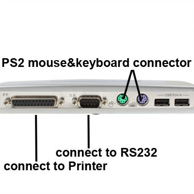 Hi-speed USB 2.0 Docking Station with 8 Ports (2xUSB 2.0 + PS2 Mouse + PS2 Keyboard + RS232 + DB25 + LAN + Upstream),Silver(Silver)
