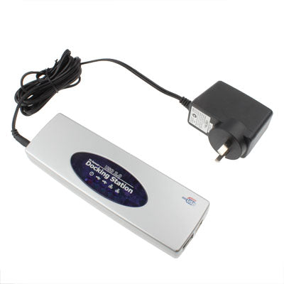 Hi-speed USB 2.0 Docking Station with 8 Ports (2xUSB 2.0 + PS2 Mouse + PS2 Keyboard + RS232 + DB25 + LAN + Upstream),Silver(Silver)