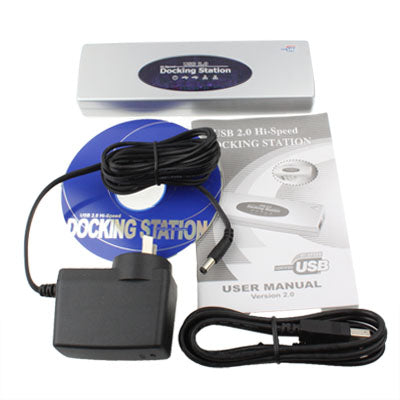 Hi-speed USB 2.0 Docking Station with 8 Ports (2xUSB 2.0 + PS2 Mouse + PS2 Keyboard + RS232 + DB25 + LAN + Upstream),Silver(Silver)