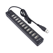 12-Port USB 2.0 HUB，Suitable for Notebook / Netbook(Black)