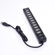 12-Port USB 2.0 HUB，Suitable for Notebook / Netbook(Black)