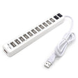 12-Port USB 2.0 HUB，Suitable for Notebook / Netbook(White) - USB 2.0 HUB by PMC TechLife | Online Shopping South Africa | PMC TechLife | Buy Now Pay Later Mobicred