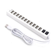 12-Port USB 2.0 HUB，Suitable for Notebook / Netbook(White)