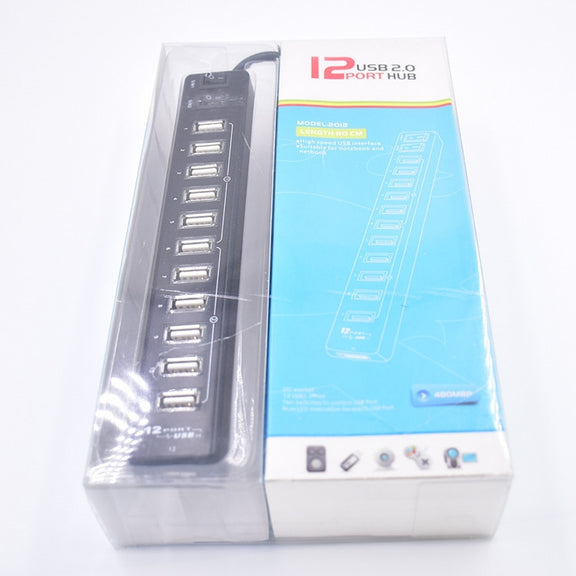 12-Port USB 2.0 HUB，Suitable for Notebook / Netbook(Black)