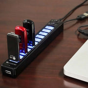 12-Port USB 2.0 HUB，Suitable for Notebook / Netbook(White)