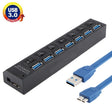 7 Ports USB 3.0 HUB, Super Speed 5Gbps, Plug and Play, Support 1TB(Black) - free shipping - PMC TechLife - Order now!