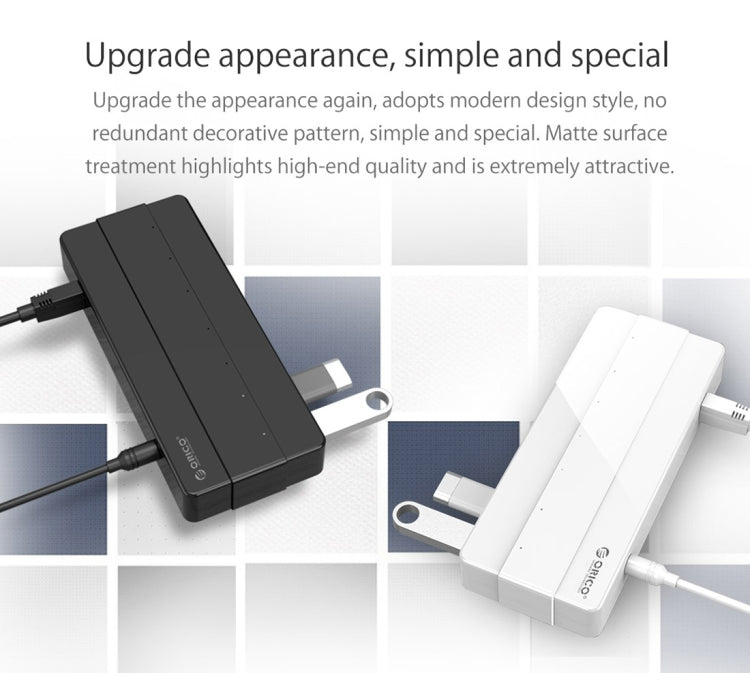 Orico H7928-U2-V1 Desktop 7 Ports USB 2.0 HUB with Power Adapter(Black)