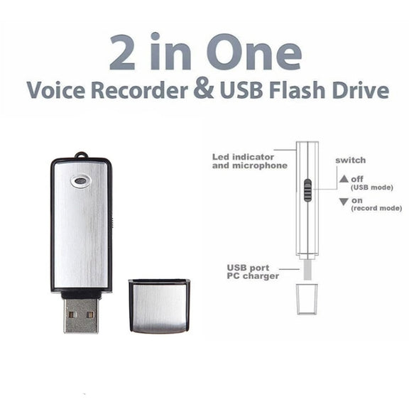 USB Voice Recorder + 16GB USB Flash Disk