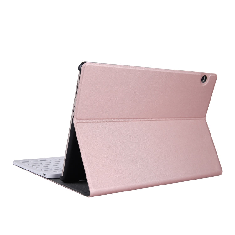ABS Ultra-thin Split Bluetooth Keyboard Tablet Case for Huawei Honor 5 / T5 10.1 inch, with Bracket Function(Rose Gold)