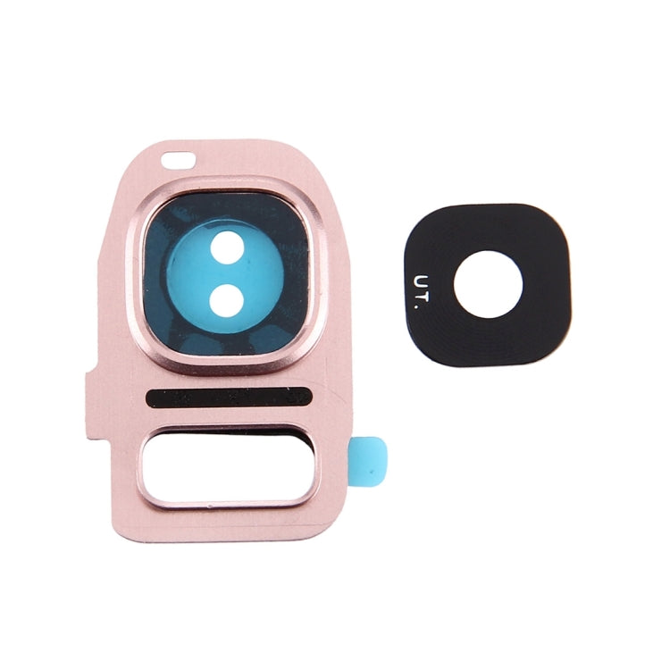 For Galaxy S7 / G930 10pcs Rear Camera Lens Cover + Flashlight Bracker (Rose Gold)