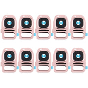 For Galaxy S7 / G930 10pcs Rear Camera Lens Cover + Flashlight Bracker (Rose Gold)