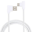 1.2m 2A 90 Copper Wires Woven Elbow USB-C / Type-C 3.1 to USB 2.0 Data / Charger Cable(White) - USB-C & Type-C Cable by PMC TechLife | Online Shopping South Africa | PMC TechLife | Buy Now Pay Later Mobicred
