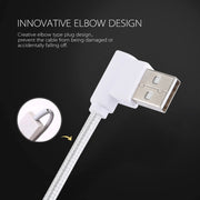 1.2m 2A 90 Copper Wires Woven Elbow USB-C / Type-C 3.1 to USB 2.0 Data / Charger Cable(White)