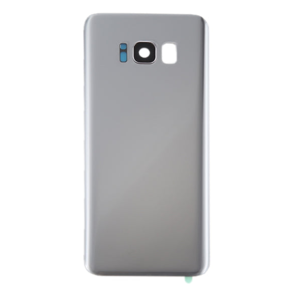 For Galaxy S8 / G950 Battery Back Cover with Camera Lens Cover & Adhesive (Silver)
