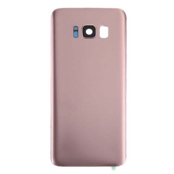 For Galaxy S8+ / G955 Battery Back Cover with Camera Lens Cover & Adhesive (Rose Gold)