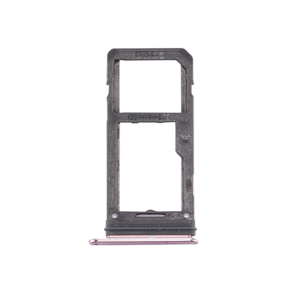 For Galaxy S8 SIM Card Tray + Micro SD Tray (Pink)
