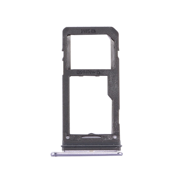 For Galaxy S8 SIM Card Tray + Micro SD Tray (Orchid Gray)