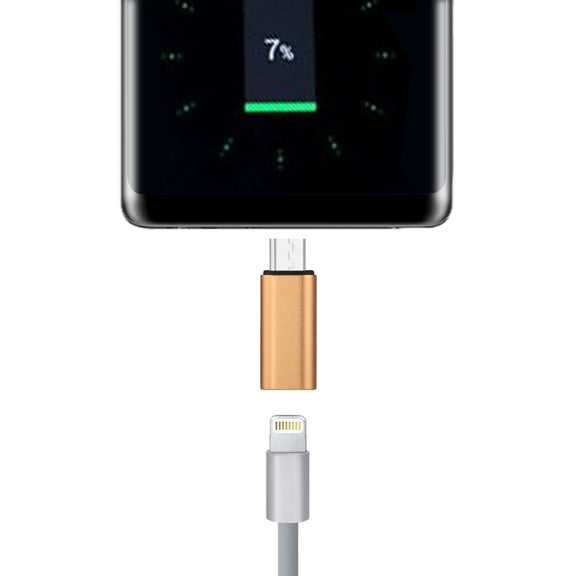 8 Pin Female to USB-C / Type-C Male Metal Shell Adapter(Gold)