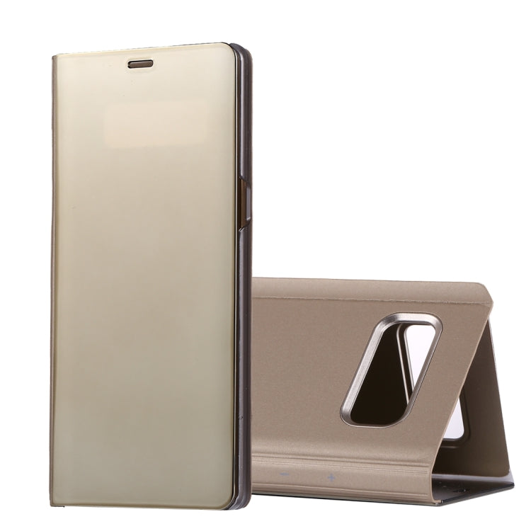 For Galaxy Note 8 Electroplating Mirror Horizontal Flip Leather Case with Sleep / Wake-up & Holder Function(Gold)