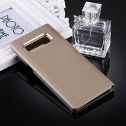 For Galaxy Note 8 Electroplating Mirror Horizontal Flip Leather Case with Sleep / Wake-up & Holder Function(Gold)