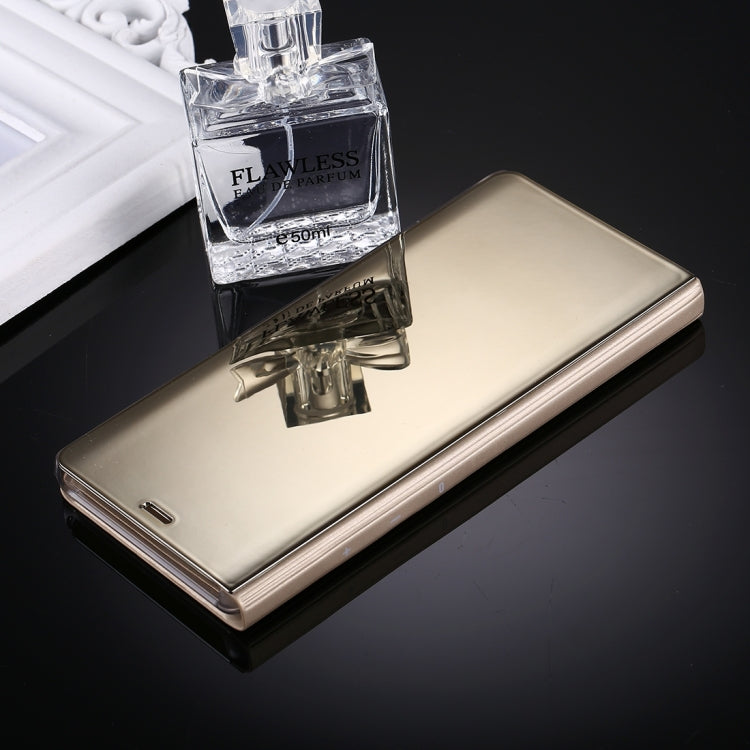 For Galaxy Note 8 Electroplating Mirror Horizontal Flip Leather Case with Sleep / Wake-up & Holder Function(Gold)