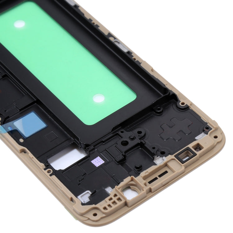 For Galaxy J730  Front Housing LCD Frame Bezel Plate(Gold)