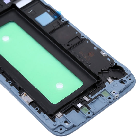 For Galaxy J730  Front Housing LCD Frame Bezel Plate(Blue)