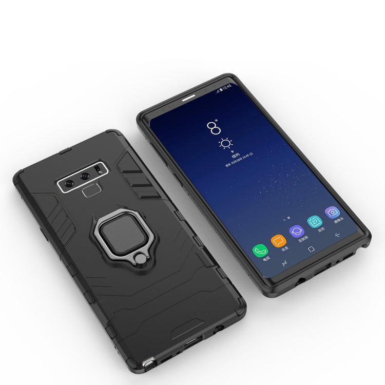 PC + TPU Shockproof Protective Case with Magnetic Ring Holder For Galaxy Note9(Black)