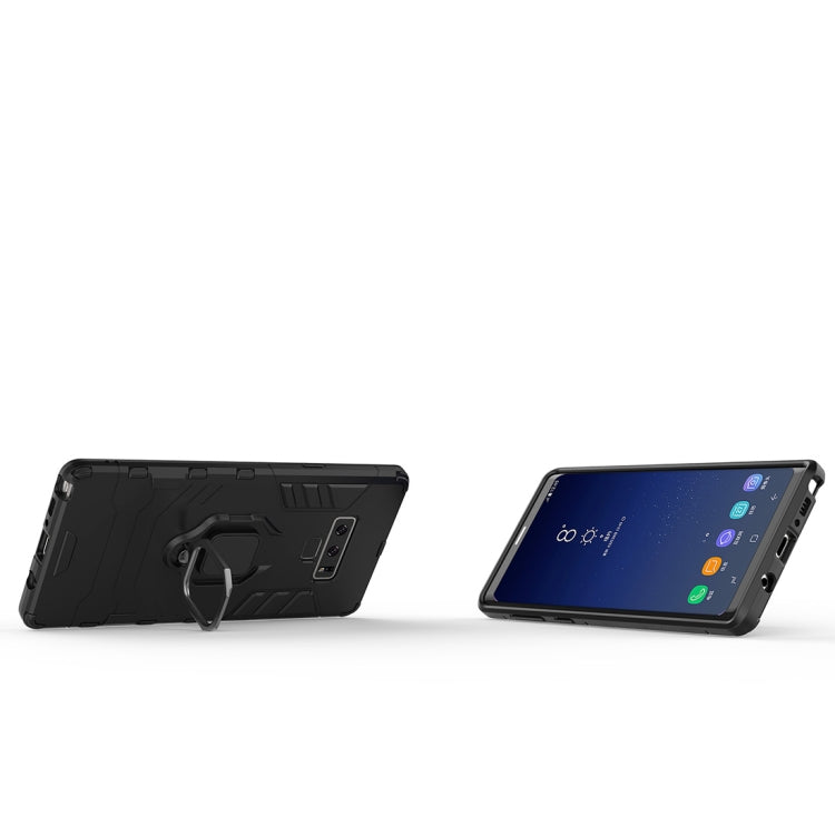 PC + TPU Shockproof Protective Case with Magnetic Ring Holder For Galaxy Note9(Black)