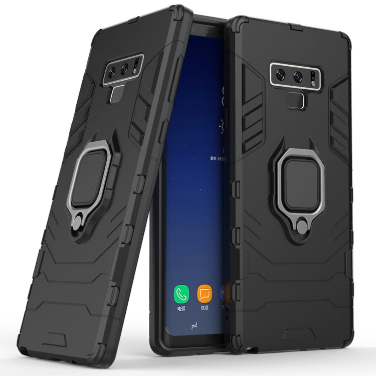 PC + TPU Shockproof Protective Case with Magnetic Ring Holder For Galaxy Note9(Black)
