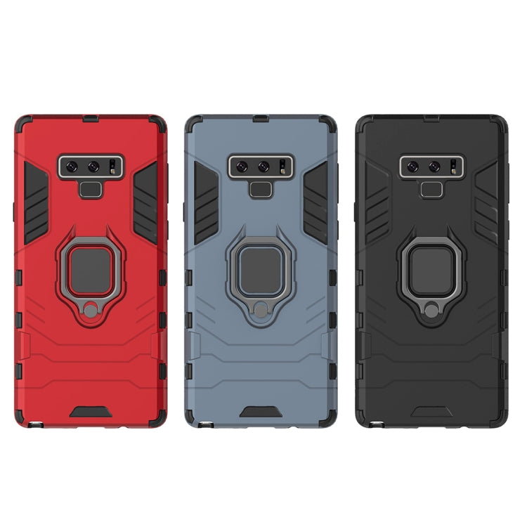 PC + TPU Shockproof Protective Case with Magnetic Ring Holder For Galaxy Note9(Black)
