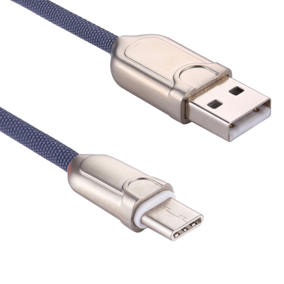 1m 2A USB-C / Type-C to USB 2.0 Data Sync Quick Charger Cable(Blue)