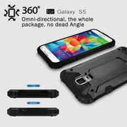 For Galaxy S5 / G900 Tough Armor TPU + PC Combination Case(Black)