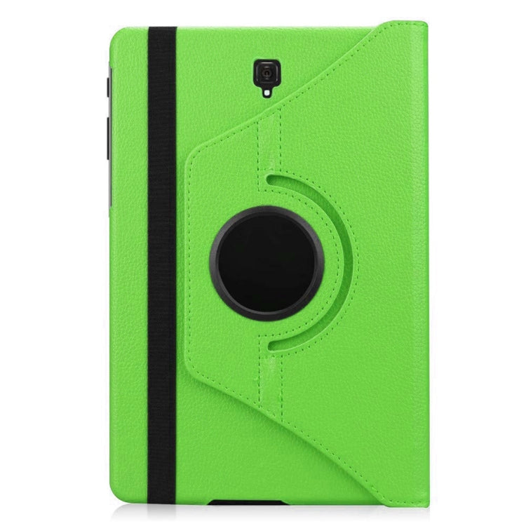 Litchi Texture Horizontal Flip 360 Degrees Rotation Leather Case for Galaxy Tab S4 10.5 T830 / T835, with Holder (Green)
