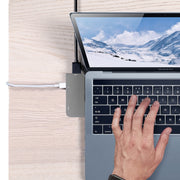 Double USB-C / Type-C to PD Port + USB 3.0 + HDMI Multifunctional Extension HUB Adapter