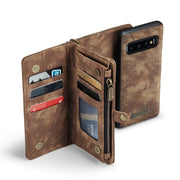 For Samsung Galaxy S10 CaseMe-008 Detachable Multifunctional Flip Leather Phone Case(Brown)