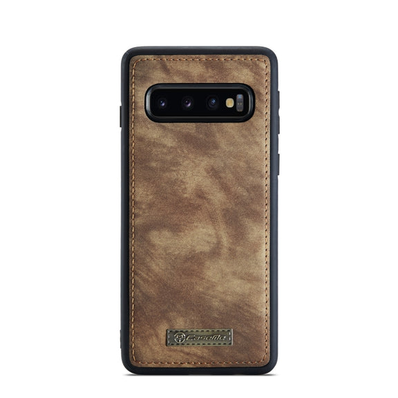 For Samsung Galaxy S10+ CaseMe-008 Detachable Multifunctional Flip Leather Phone Case(Brown)