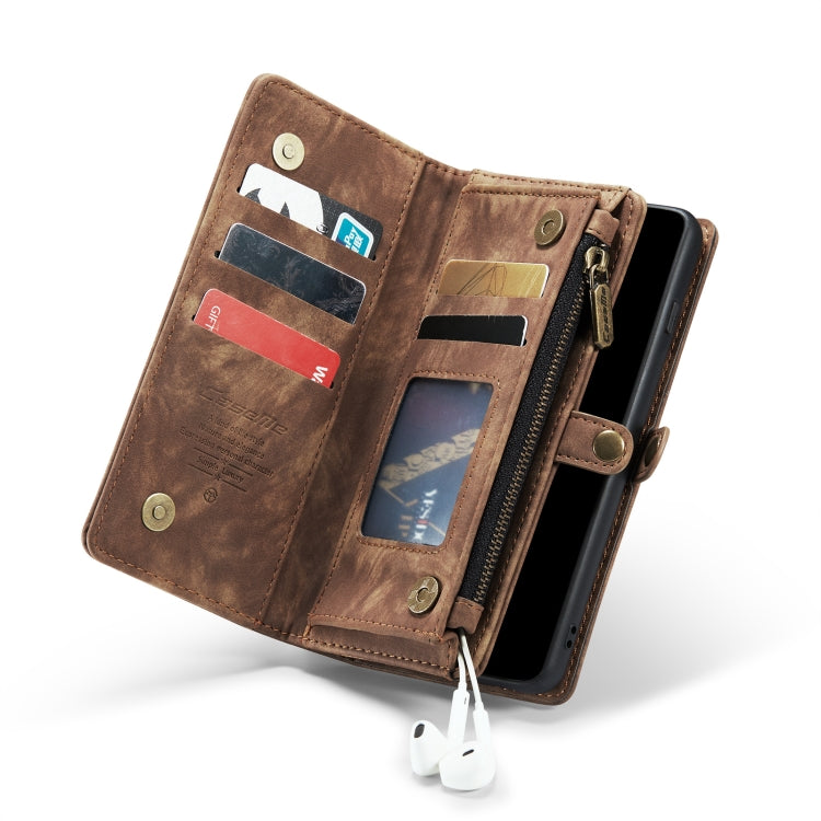 For Samsung Galaxy S10+ CaseMe-008 Detachable Multifunctional Flip Leather Phone Case(Brown)