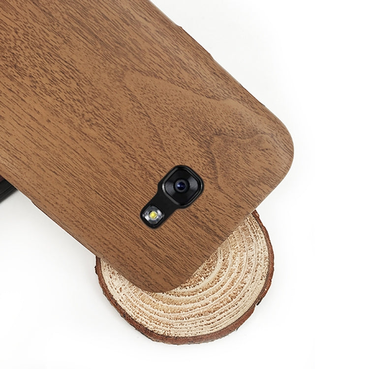MOFI for Galaxy A3 (2017) Wood Texture TPU Protective Back Cover Case(Red)