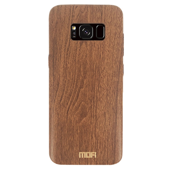 MOFI for Galaxy S8 Wood Texture TPU Protective Back Cover Case(Brown)