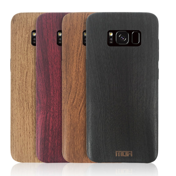 MOFI for Galaxy S8 Wood Texture TPU Protective Back Cover Case(Brown)